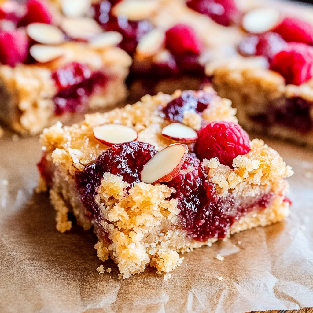 Recipe preparation for Raspberry Almond Bars