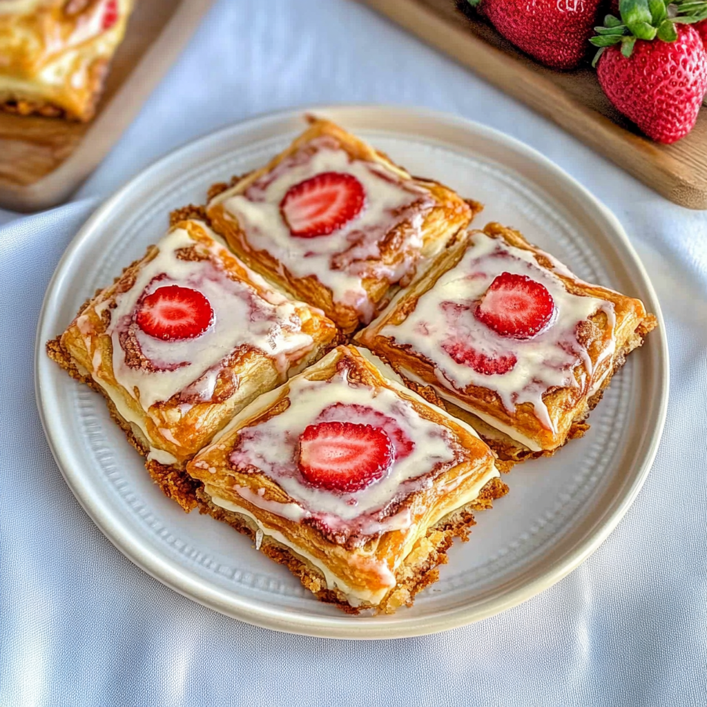 Recipe preparation for Strawberry Cream Cheese Danish