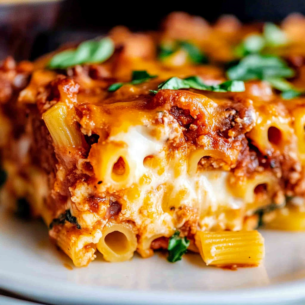 Recipe preparation for Cottage Cheese Baked Ziti