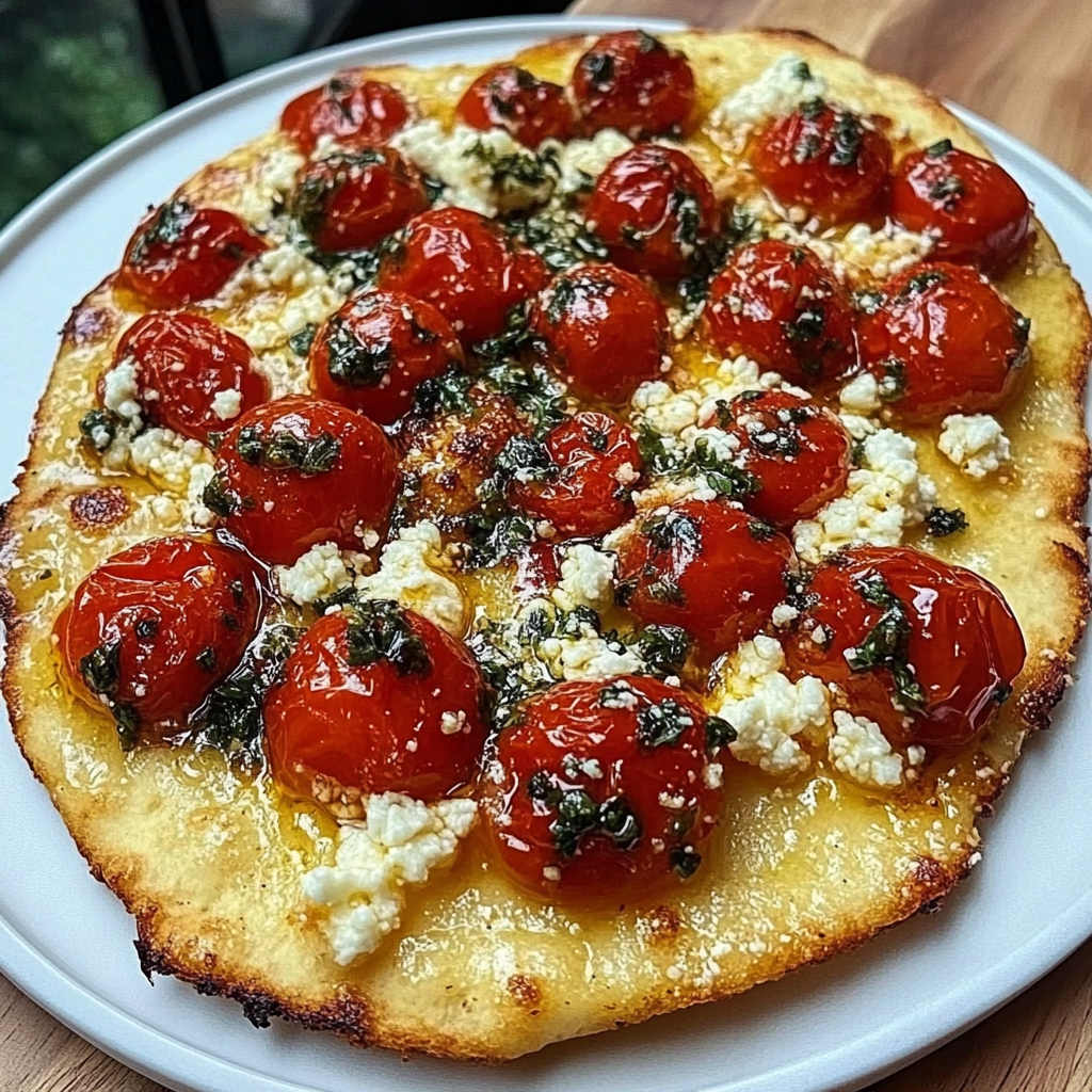 Recipe preparation for Whipped Cottage Cheese Flatbread with Hot Honey Dates