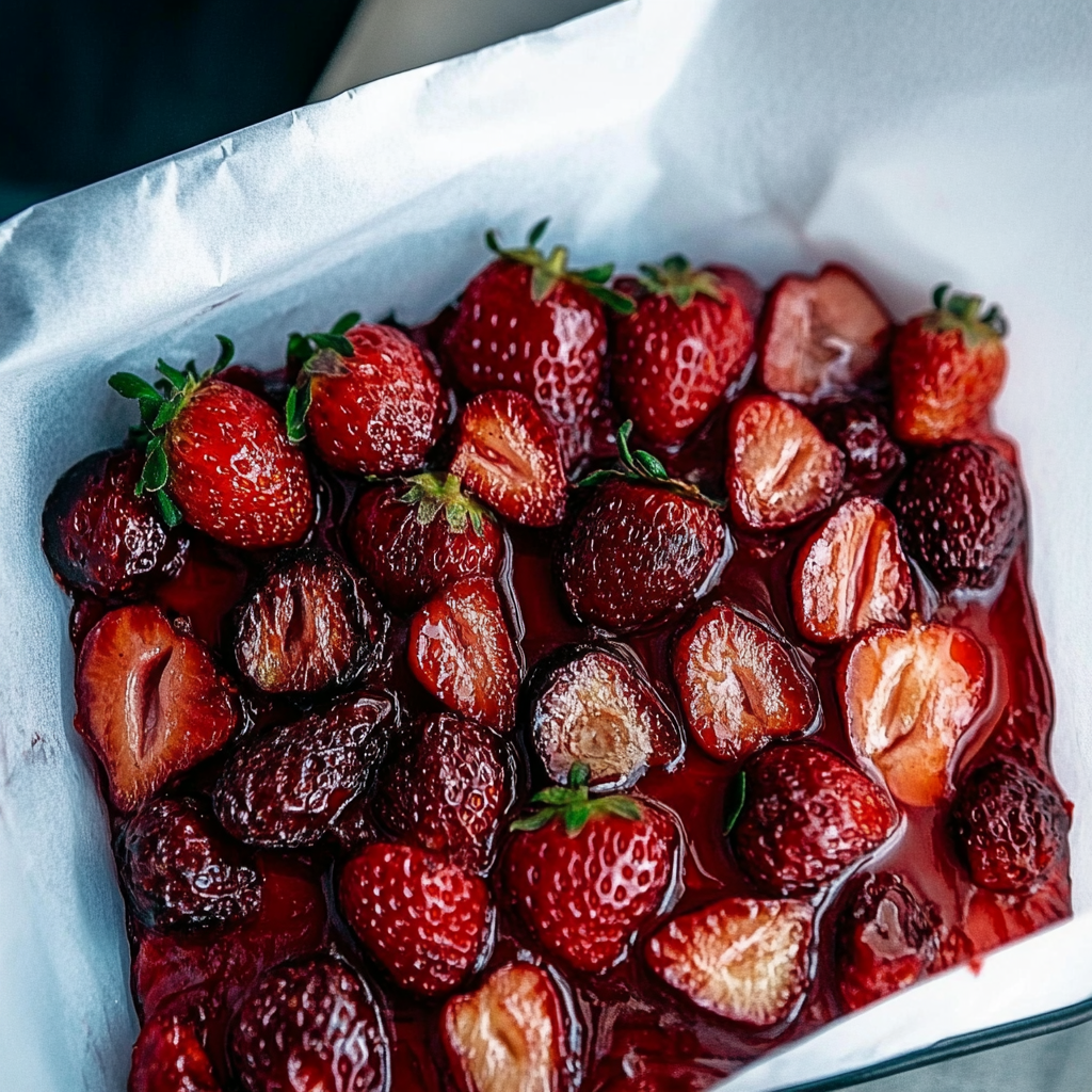 Recipe preparation for Roasted Strawberries