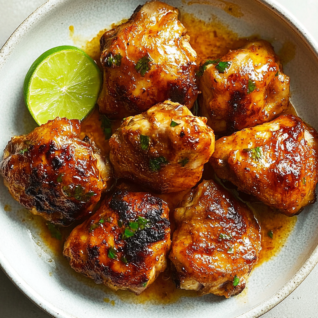 Recipe preparation for Hot Honey Calamansi Chicken Thighs