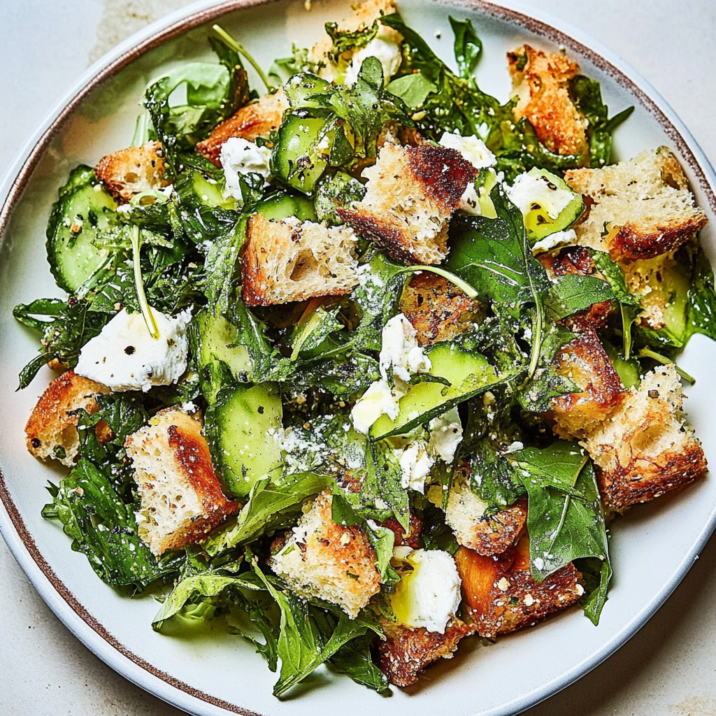 Recipe preparation for Spring Chicken Panzanella Salad