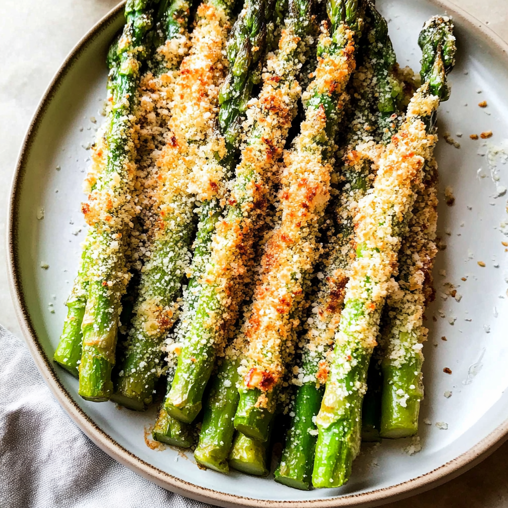 Recipe preparation for Parmesan Asparagus Fries