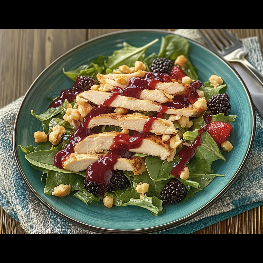 Recipe preparation for Blackberry Chicken Salad