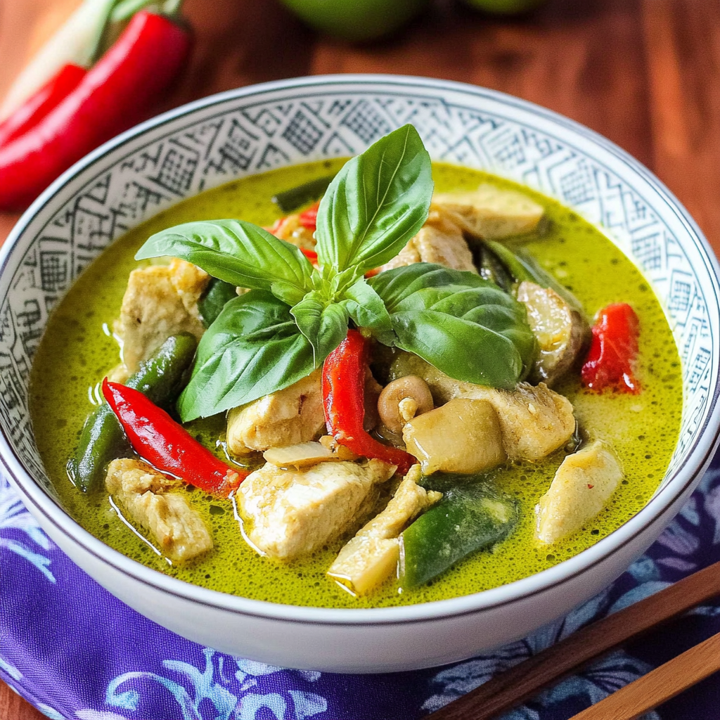 Recipe preparation for Thai Green Curry