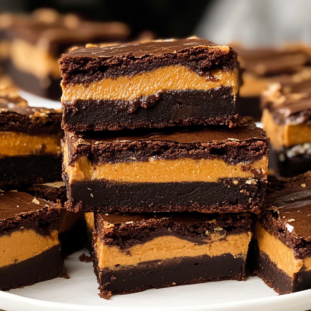 Recipe preparation for Peanut Butter Stuffed Brownies