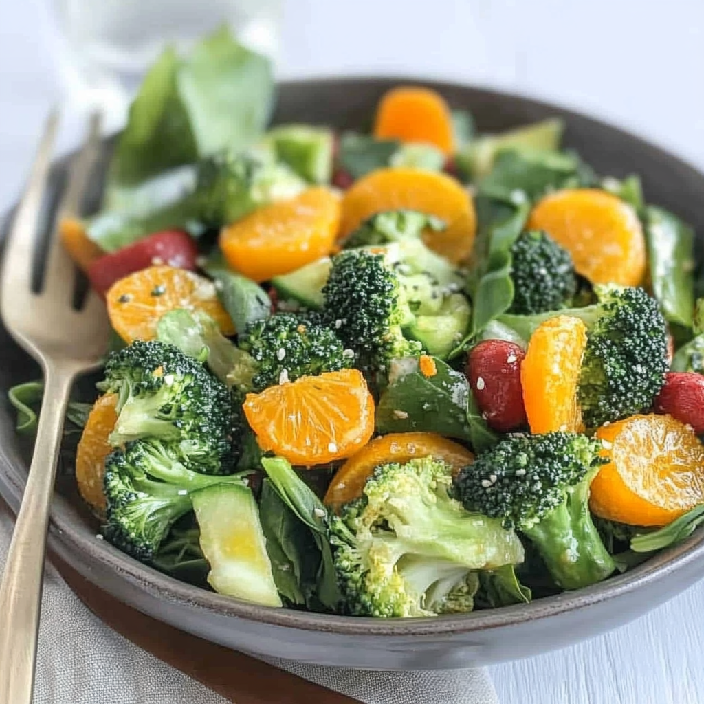 Recipe preparation for Roasted Broccoli Salad With Orange & Ginger