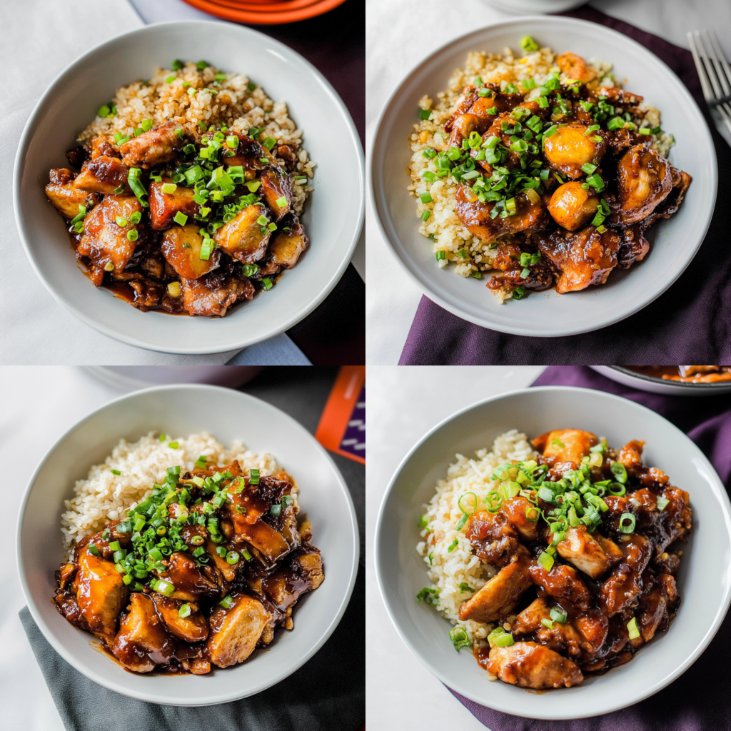 Recipe preparation for One-Pot Adobo Chicken & Rice