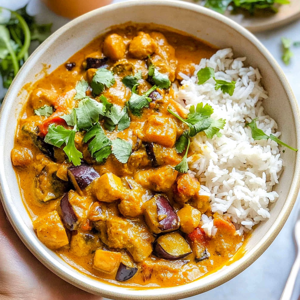 Recipe preparation for Eggplant Curry