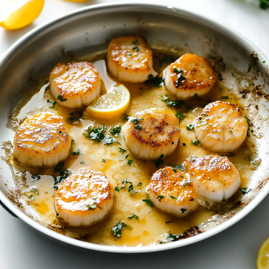 Recipe preparation for Scallops With Citrus Ginger Sauce