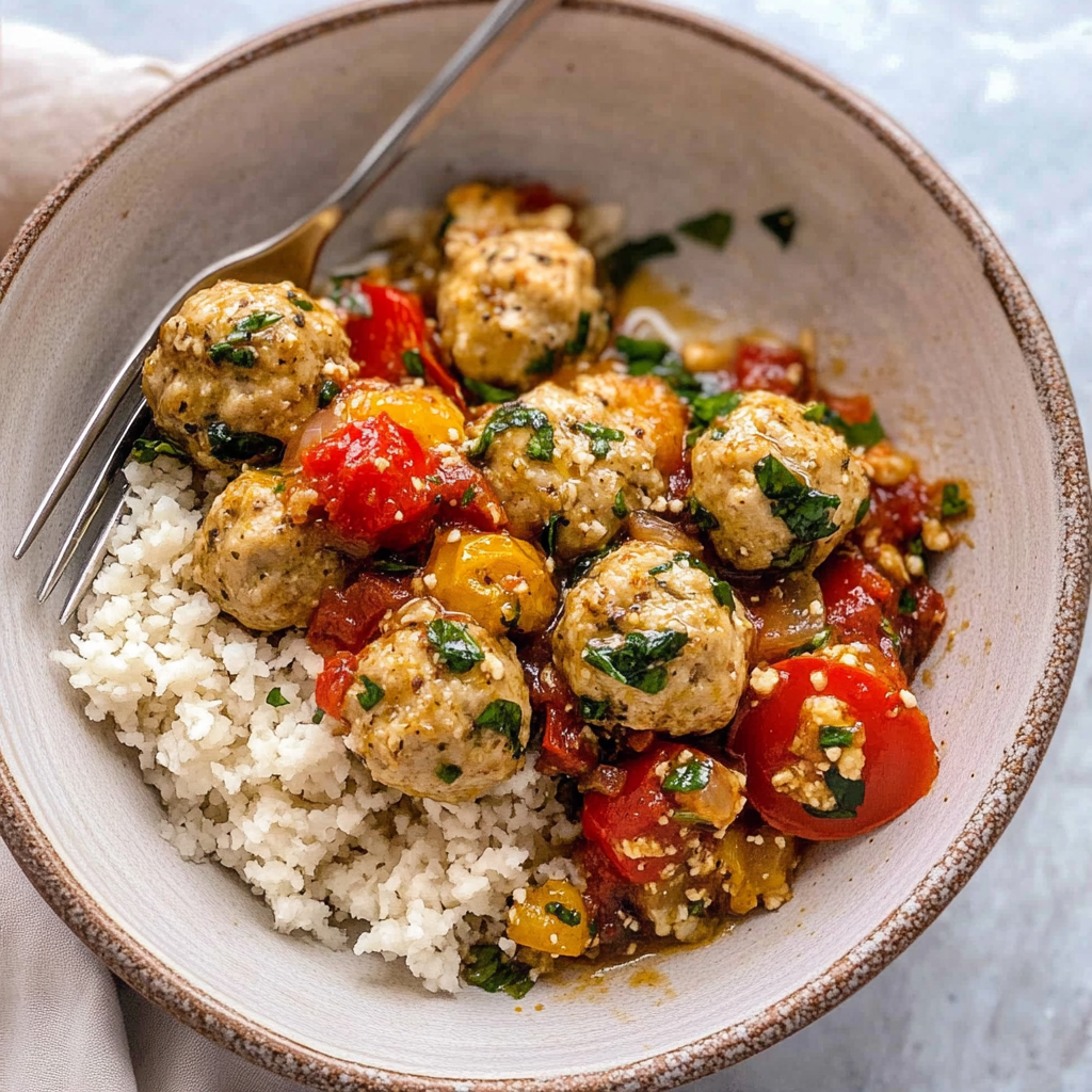 Recipe preparation for Sheet Pan Chicken Meatballs