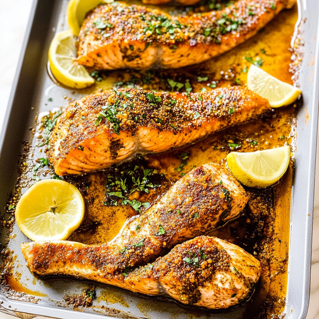 Recipe preparation for Easy Oven-Baked Salmon Steaks