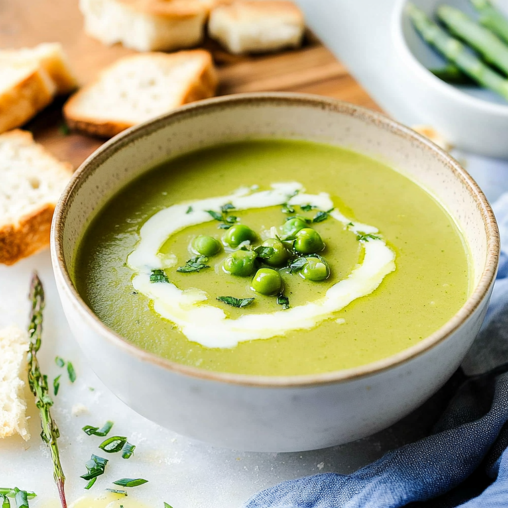 Recipe preparation for Cream of Asparagus Soup