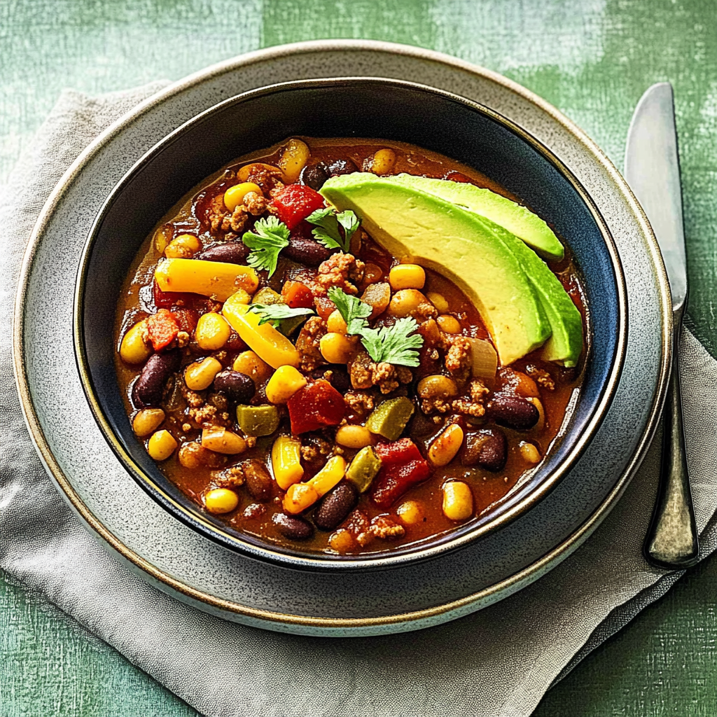 Recipe preparation for Vegetarian Skillet Chili