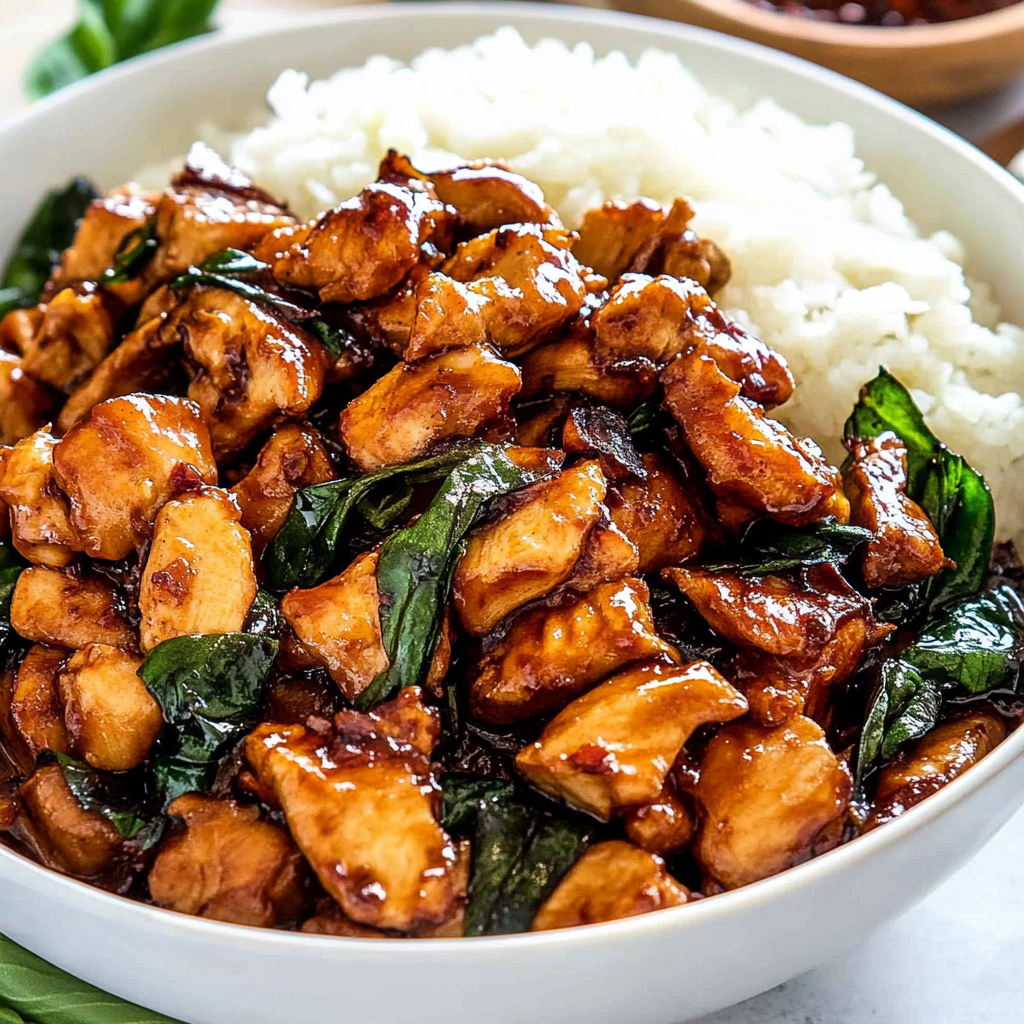 Recipe preparation for Three Cup Chicken